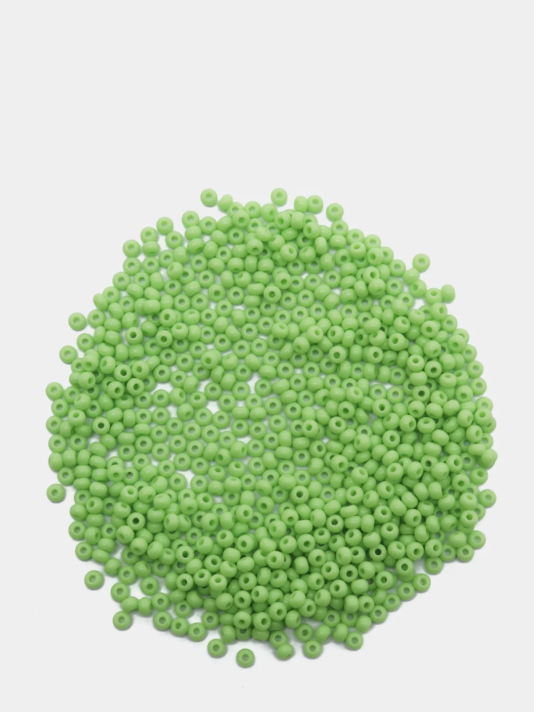Мятный чешский бисер Preciosa 10/0, Natural opaque (10, 50 грамм)