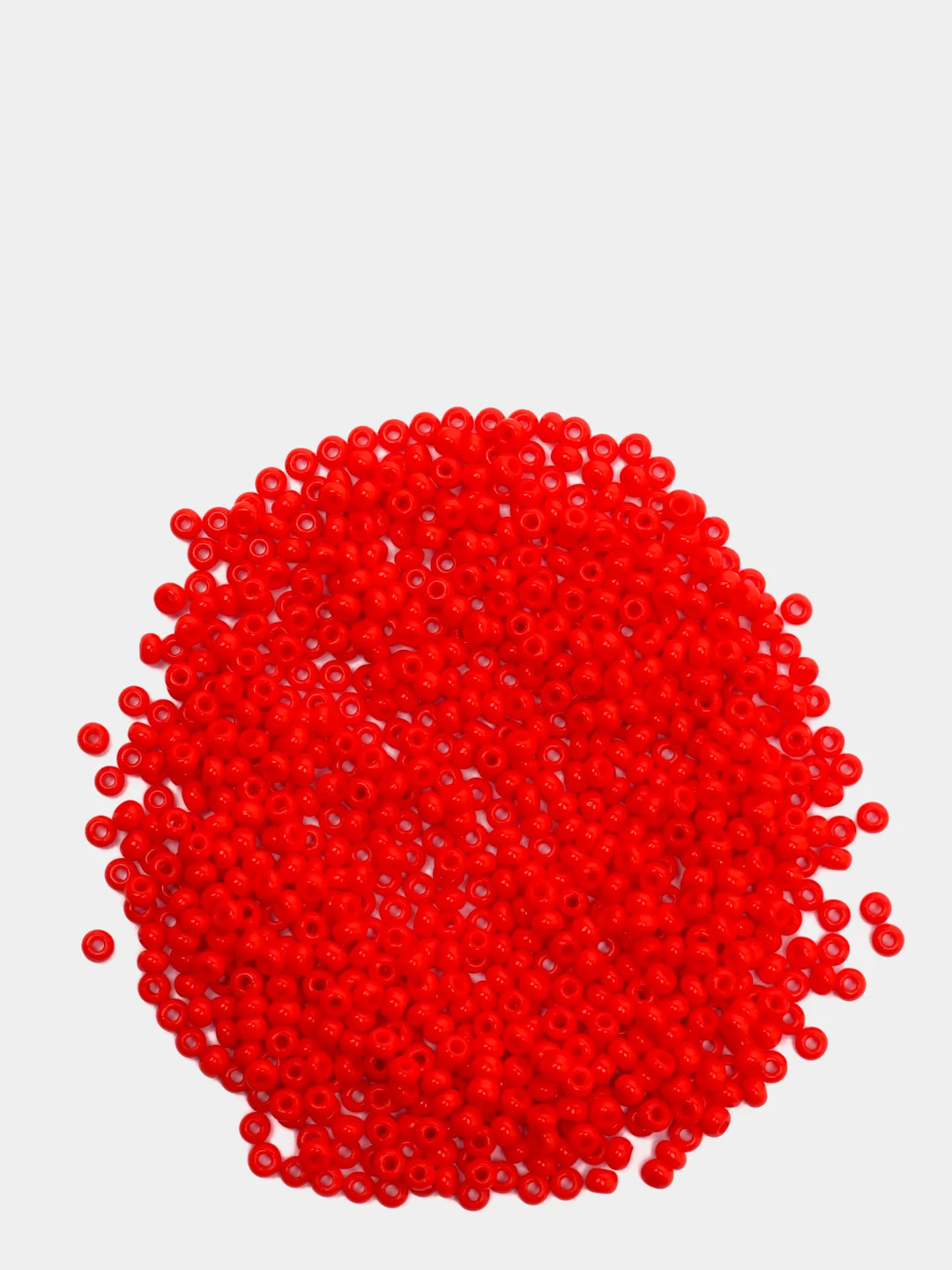 Алый чешский бисер Preciosa 10/0, Natural opaque (10, 50 грамм)