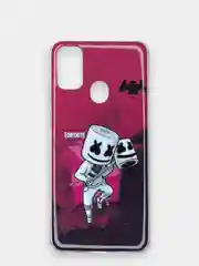 Бордовый чехол Samsung Galaxy M21 / M30s с рисунком