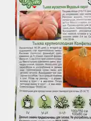 Набор семян Тыква "Медовый пирог" и Тыква "Конфетка", 1,0г