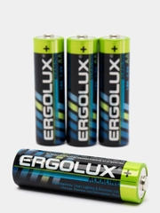 Батарейки Ergolux, алкалиновые, AAA / R03, мизинчиковые