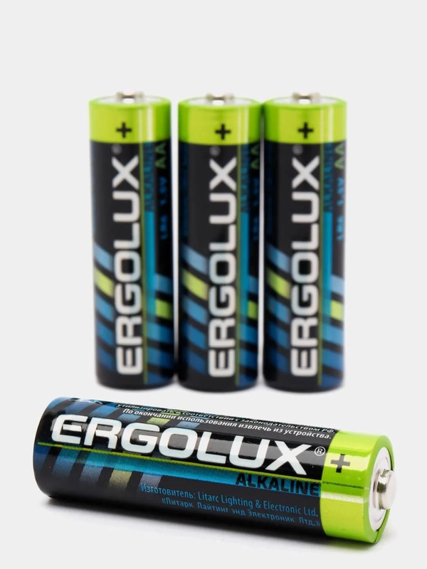 Батарейки Ergolux, алкалиновые, AAA / R03, мизинчиковые