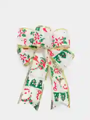 Серебряный новогоднее украшение "Бант Merry christmas" 20 см. Новый год/Рождество