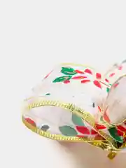 Серебряный новогоднее украшение "Бант Merry christmas" 20 см. Новый год/Рождество