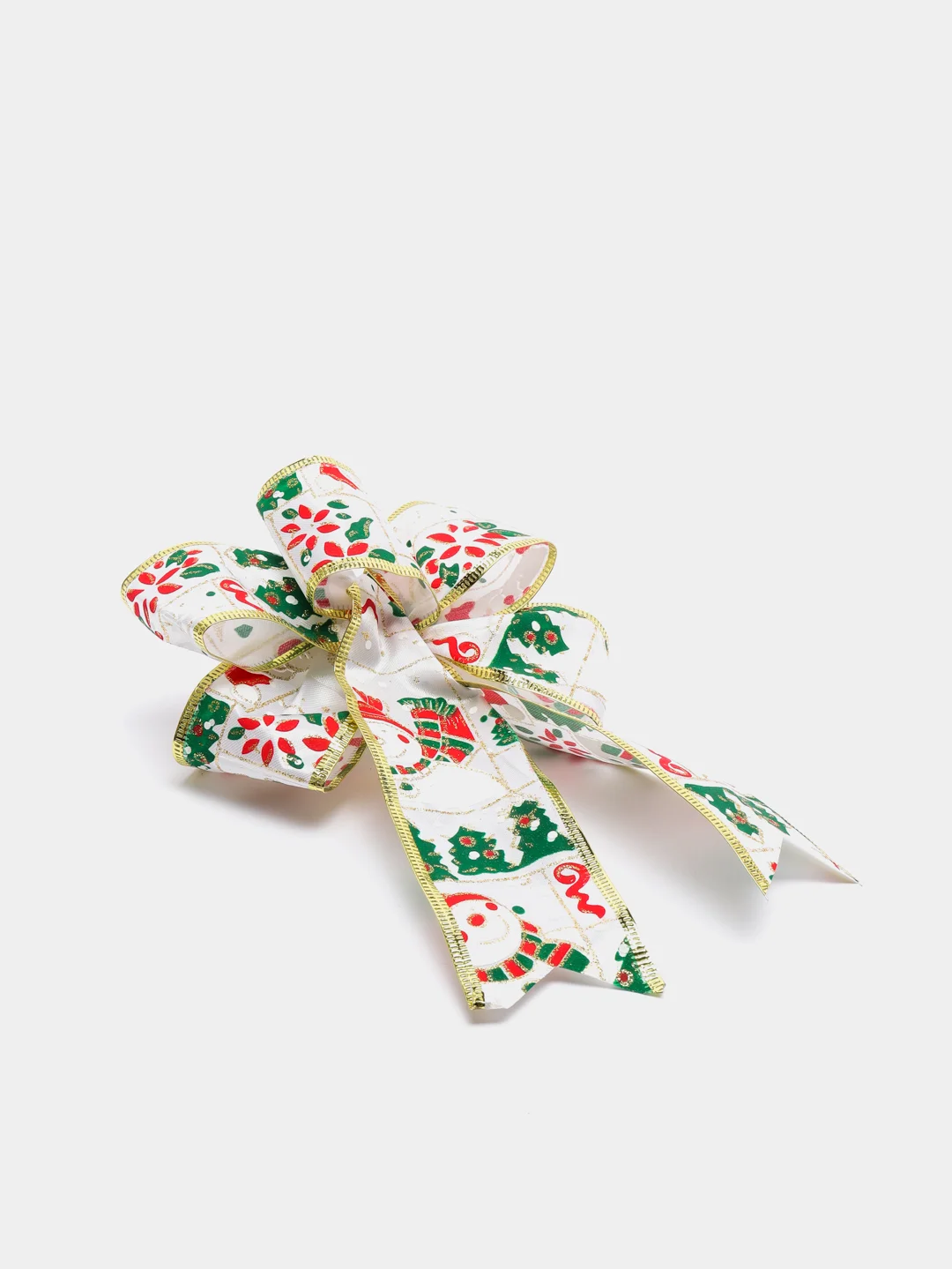 Серебряный новогоднее украшение "Бант Merry christmas" 20 см. Новый год/Рождество