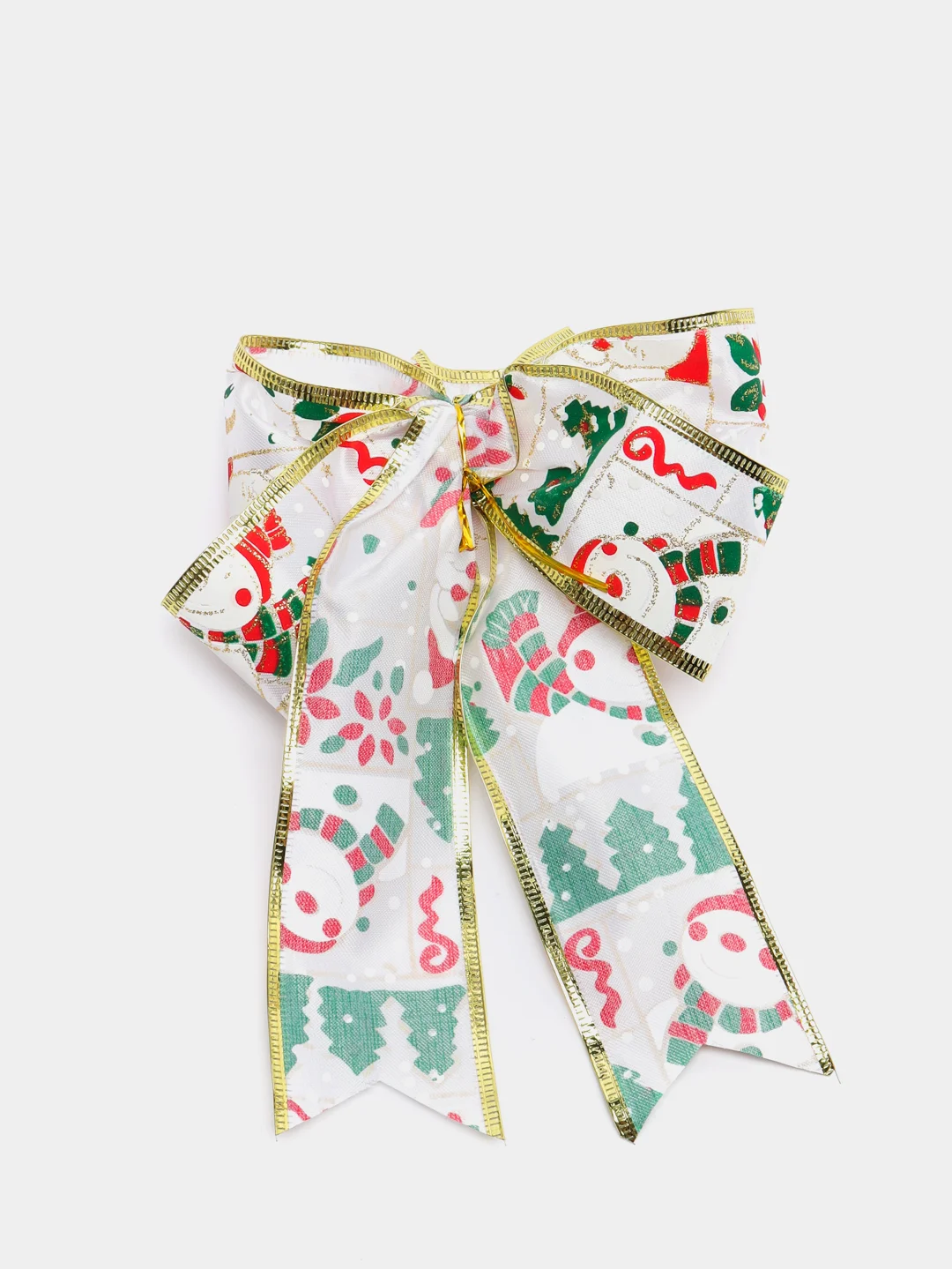 Серебряный новогоднее украшение "Бант Merry christmas" 20 см. Новый год/Рождество