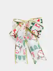 Серебряный новогоднее украшение "Бант Merry christmas" 20 см. Новый год/Рождество