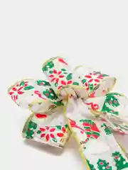 Серебряный новогоднее украшение "Бант Merry christmas" 20 см. Новый год/Рождество