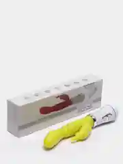 Желтый двойной вибратор "Кролик" для зоны G и клитора"