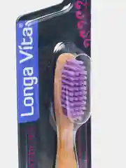 Зубная щетка Лонга Вита бамбуковая для взрослых, фоиолетовая