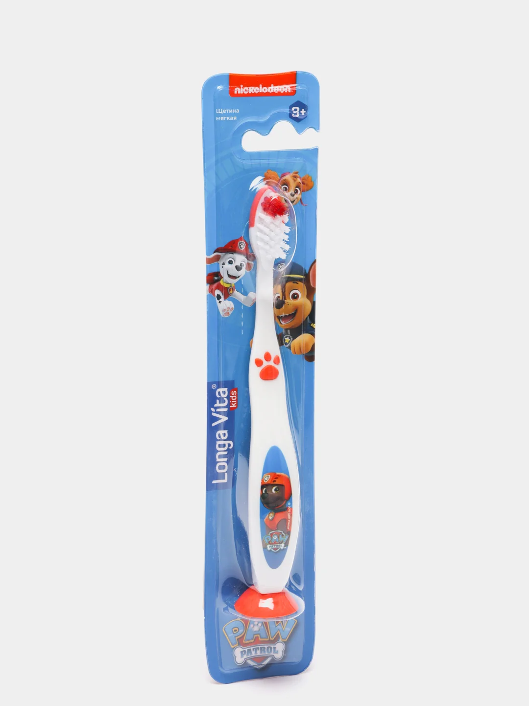 Детская зубная щётка Лонга Вита Paw Patrol, от 3-х лет, оранжевая