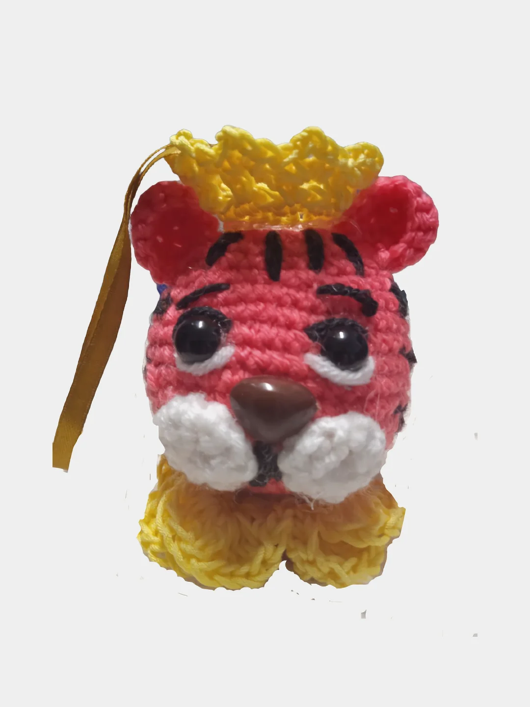 Кораллово-розовый вязаные  игрушки Тигренок