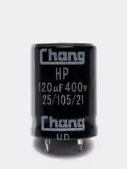 120мкФ 400в Конденсатор электролитический 120UF 400V 105C 22х30 CHANG