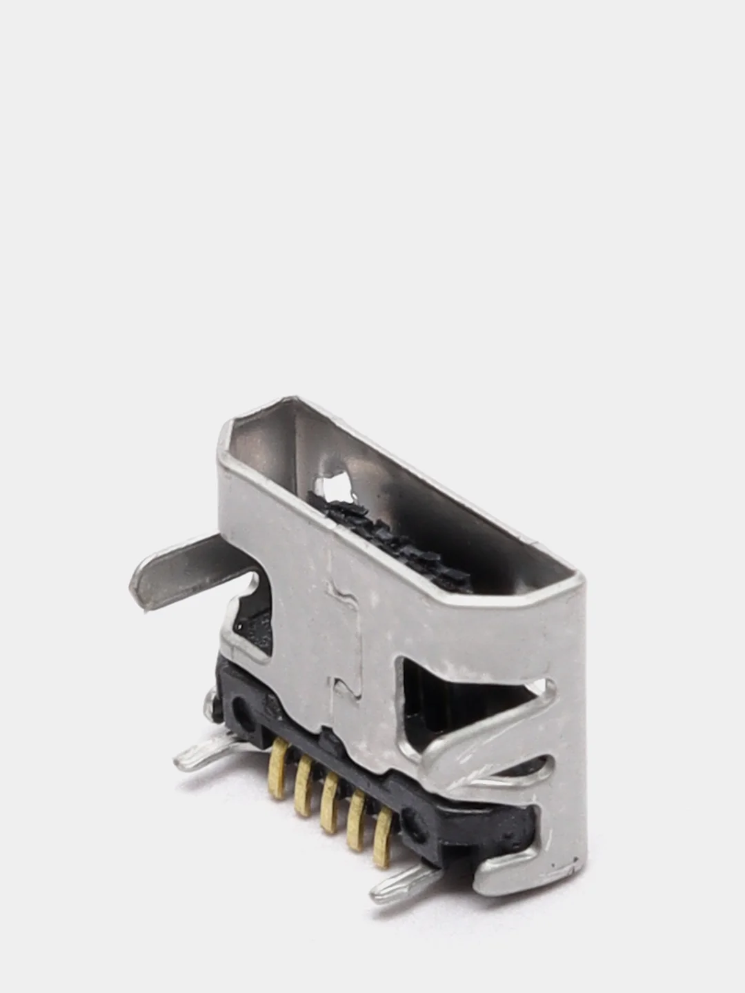 5 штук Гнездо micro-USB 5конт smd (нижнее крепление, 4 крепежа в плату)