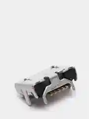 5 штук Гнездо micro-USB 5конт smd (нижнее крепление, 4 крепежа в плату)