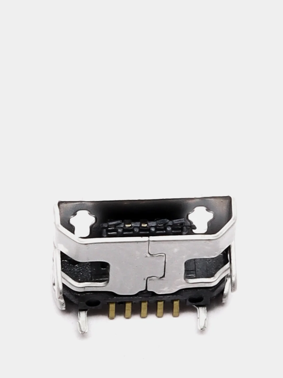 5 штук Гнездо micro-USB 5конт smd (нижнее крепление, 4 крепежа в плату)