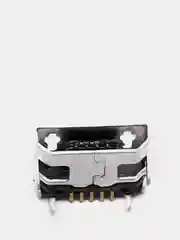 5 штук Гнездо micro-USB 5конт smd (нижнее крепление, 4 крепежа в плату)