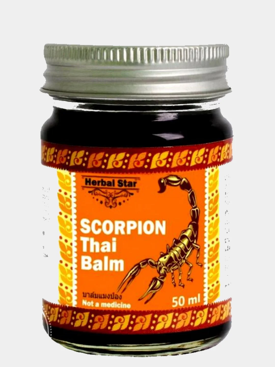 Тайский бальзам Herbal Star, с ядом скорпиона, 50 мл