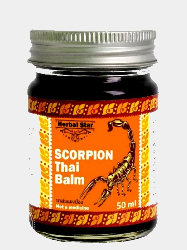 Тайский бальзам Herbal Star, с ядом скорпиона, 50 мл