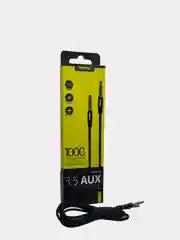 Черный аудиокабель REMAX L100 3,5 мм AUX Jack Cable 1м, 2м круглый кабель Jack 3,5 - Джек 3.5