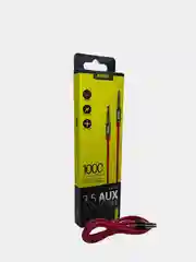 Красный аудиокабель REMAX L100 3,5 мм AUX Jack Cable 1м, 2м круглый кабель Jack 3,5 - Джек 3.5