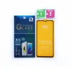 Черный защитное стекло 9D на желтой подложке для IPHONE 13, защита дисплея, олеофобное