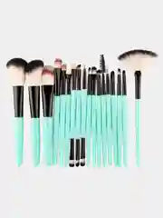 Бирюзовый набор кистей для макияжа Professional MAANGE 18 штук, 9 цветов