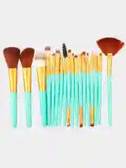Голубой набор кистей для макияжа Professional MAANGE 18 штук, 9 цветов