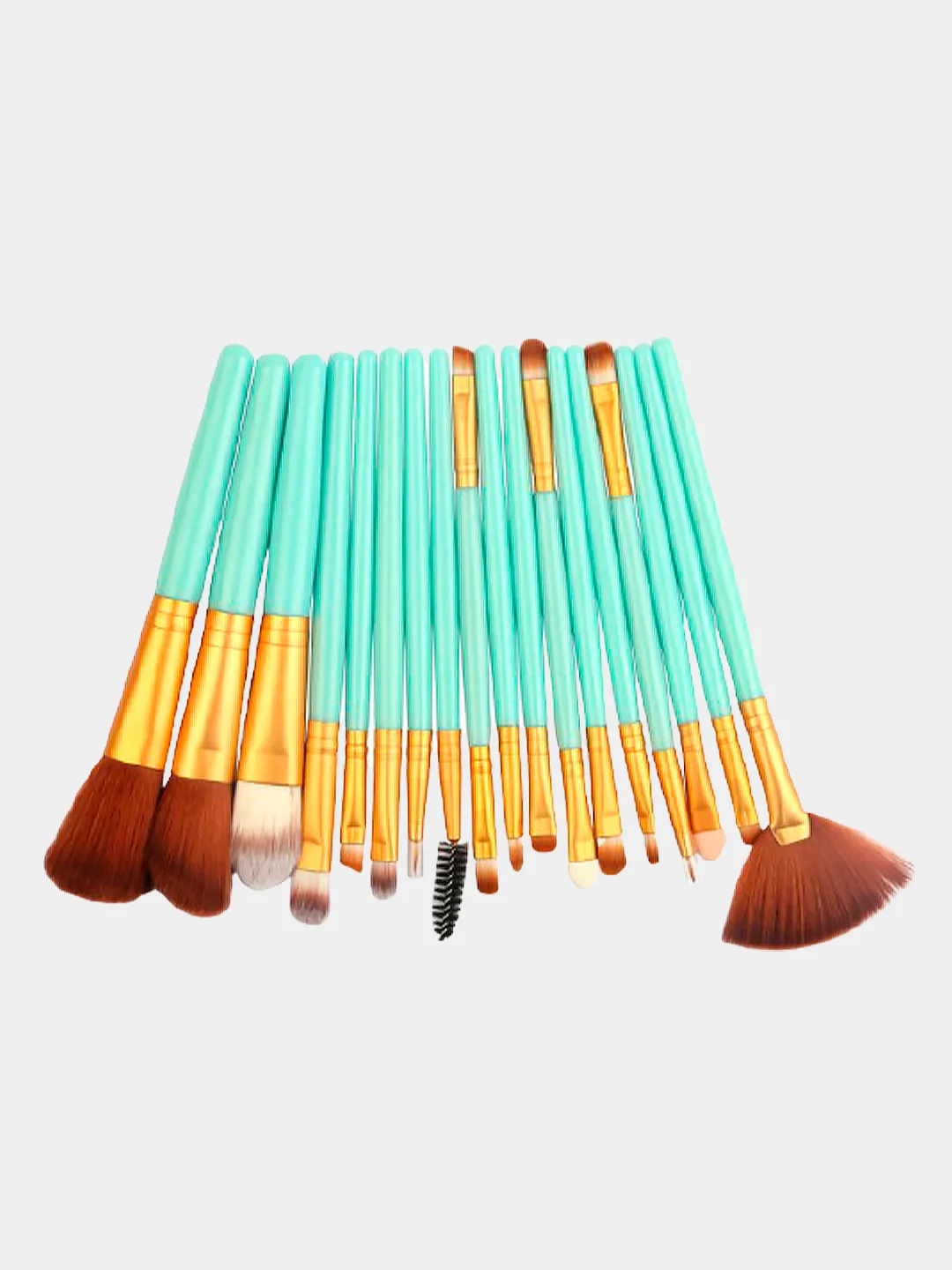 Голубой набор кистей для макияжа Professional MAANGE 18 штук, 9 цветов