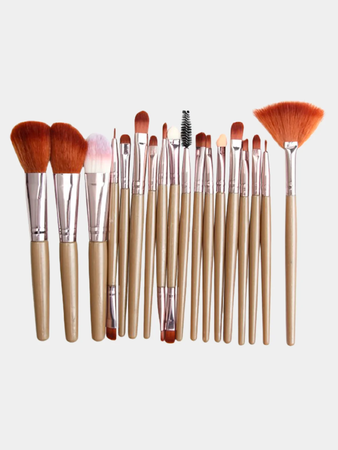 Розовый набор кистей для макияжа Professional MAANGE 18 штук, 9 цветов
