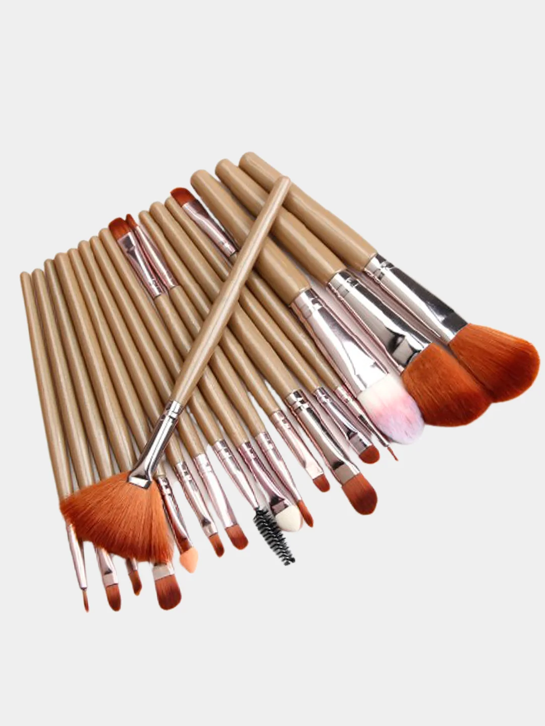 Розовый набор кистей для макияжа Professional MAANGE 18 штук, 9 цветов