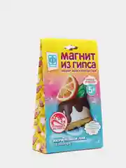 Набор для детского рукоделия с гипсом. Магнит из гипса. Апельсиновый мусс. Фантазер