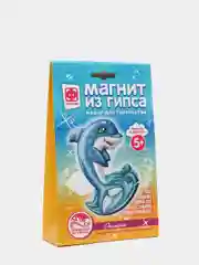 Набор для детского рукоделия с гипсом. Магнит из гипса. Морские жители Дельфин. Фантазер