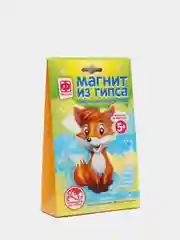 Набор для детского рукоделия с гипсом. Магнит из гипса. Лесные жители Лисичка. Фантазер