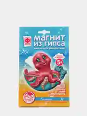 Набор для детского рукоделия с гипсом. Магнит из гипса. Морские жители Осьминог. Фантазер