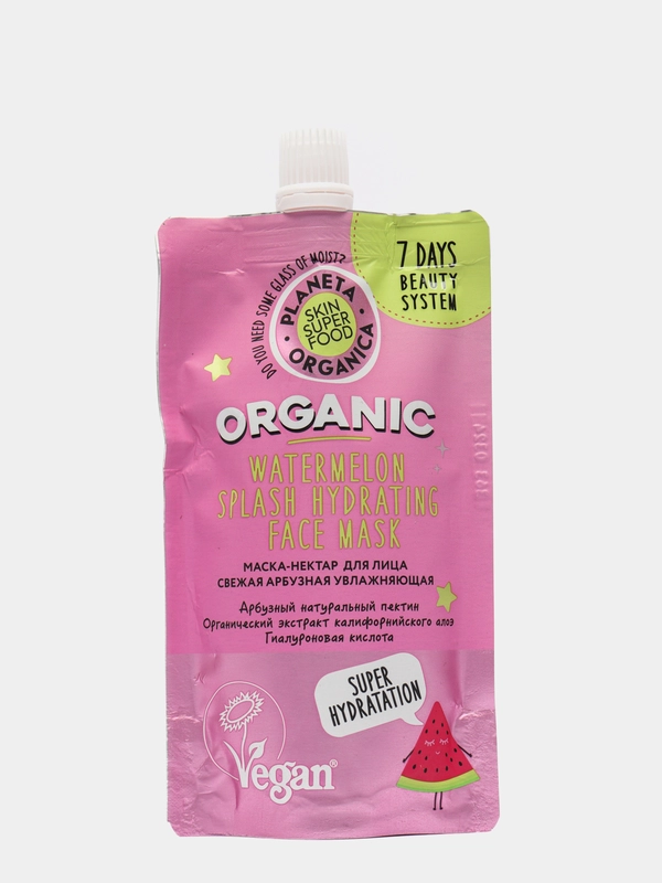 Маска-нектар для лица свежая арбузная увлажняющая Planet Organic 100 мл