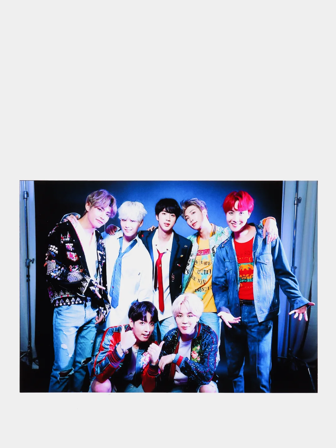 Хаки конверт подарочный для денег с фото открыткой k-pop "BTS"