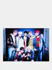 Хаки конверт подарочный для денег с фото открыткой k-pop "BTS"
