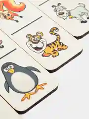 Настольные игры для детей "Веселый зоопарк", деревянное домино