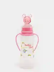 Розовый бутылочка Baby Land 240мл с колпачком-игрушкой, силиконовой классической соской