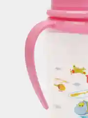 Розовый бутылочка Baby Land 240мл с колпачком-игрушкой, силиконовой классической соской