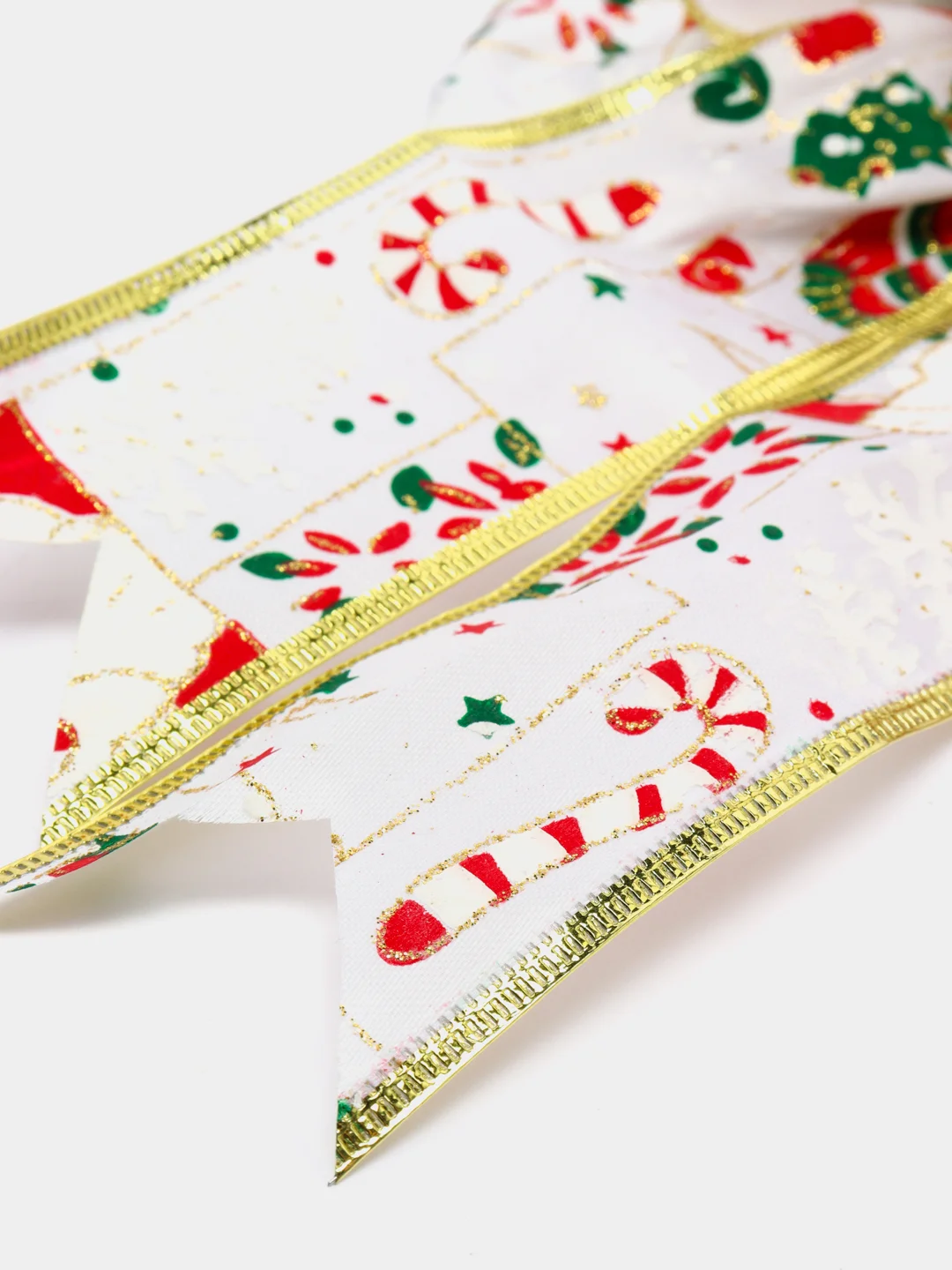 Серебряный новогоднее украшение "Бант Merry christmas" 20 см. Новый год/Рождество