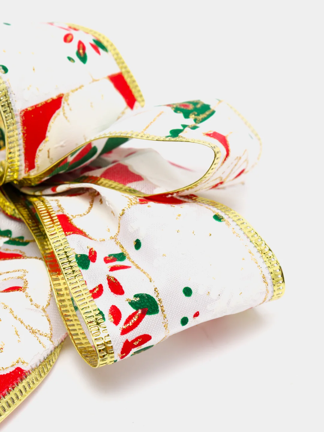 Серебряный новогоднее украшение "Бант Merry christmas" 20 см. Новый год/Рождество