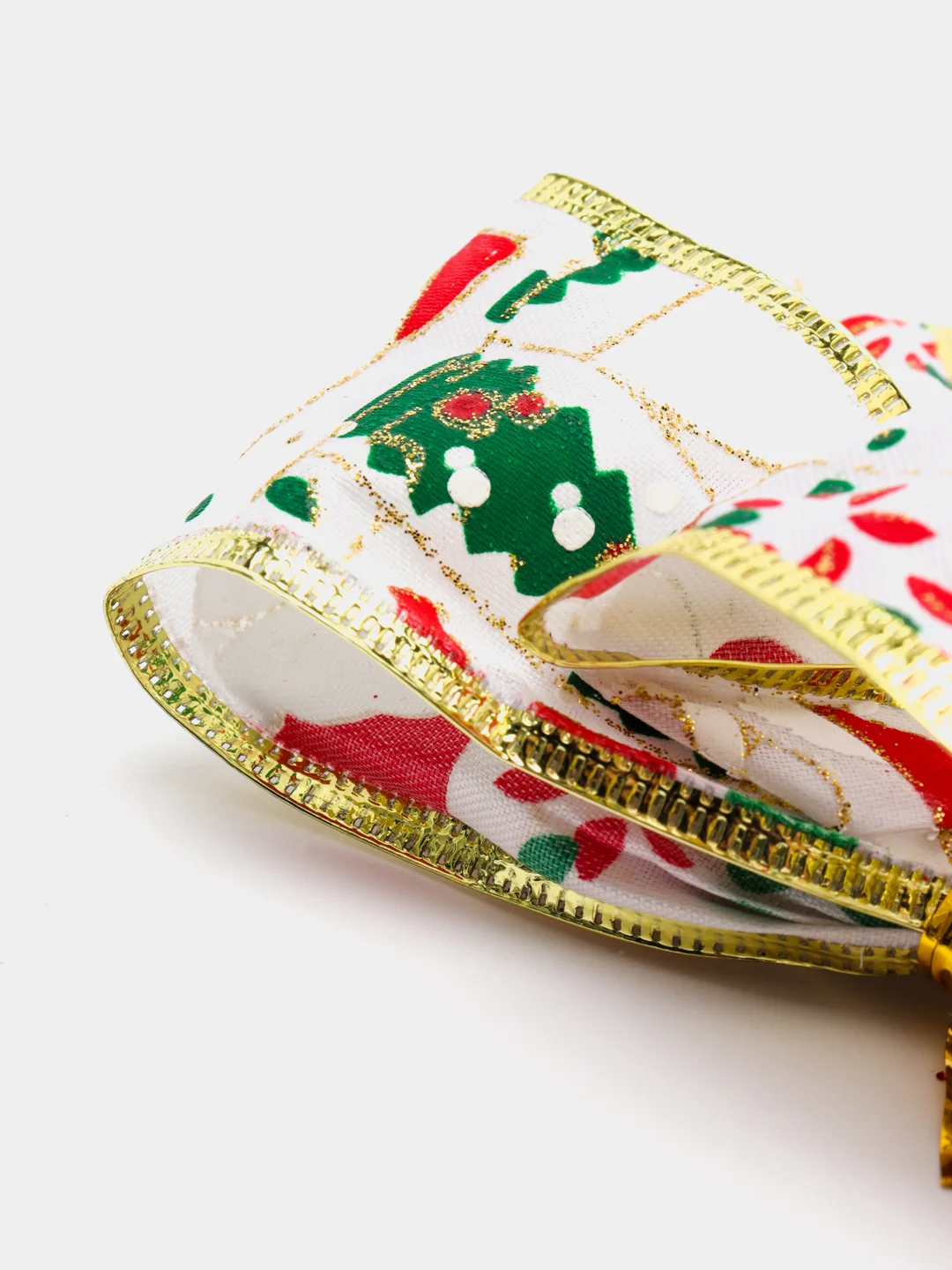 Серебряный новогоднее украшение "Бант Merry christmas" 20 см. Новый год/Рождество