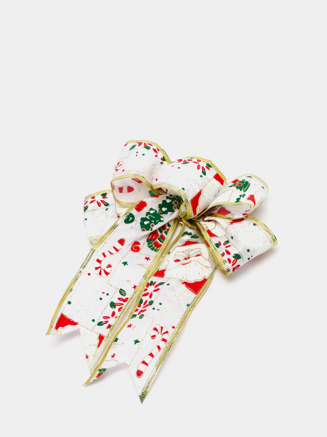 Серебряный новогоднее украшение "Бант Merry christmas" 20 см. Новый год/Рождество