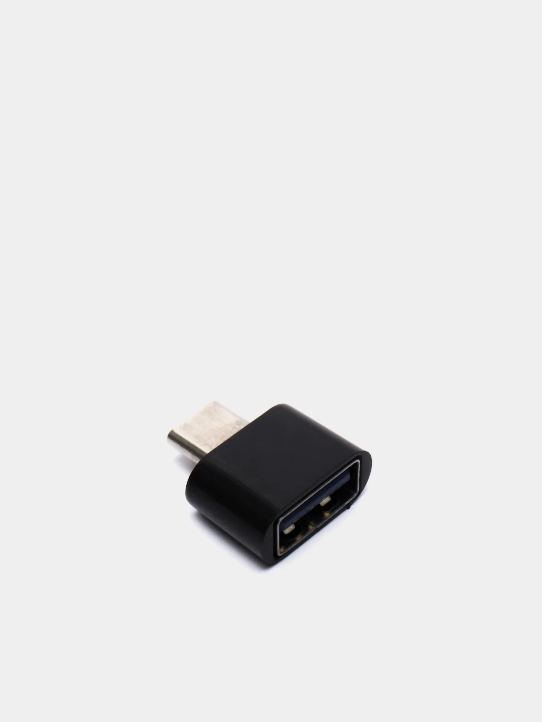 Черный otg переходник USB на Type-C (USB мама-Type-C папа)