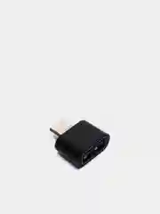 Черный otg переходник USB на Type-C (USB мама-Type-C папа)