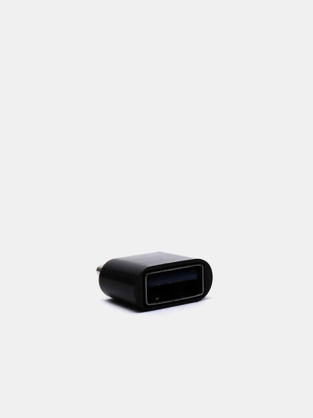 Черный otg переходник USB на Type-C (USB мама-Type-C папа)