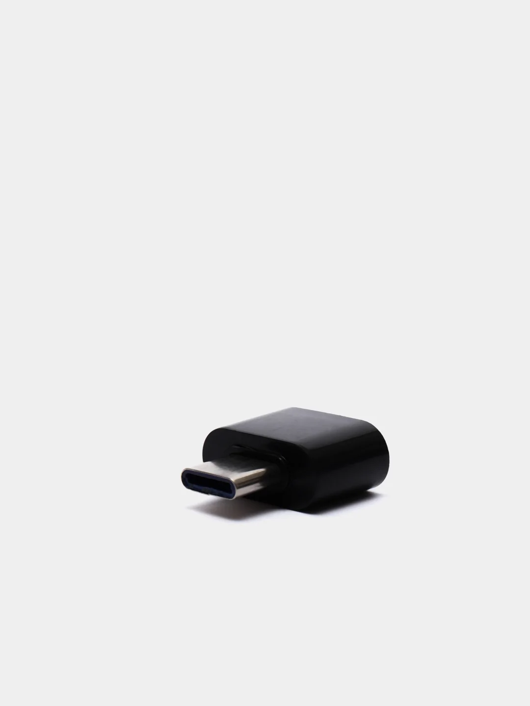 Черный otg переходник USB на Type-C (USB мама-Type-C папа)