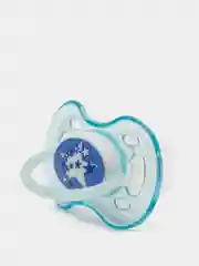 Голубой соска-пустышка Baby Land  ночная силиконовая круглая, 0 мес+
